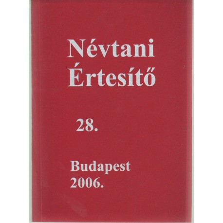 Névtani értesítő