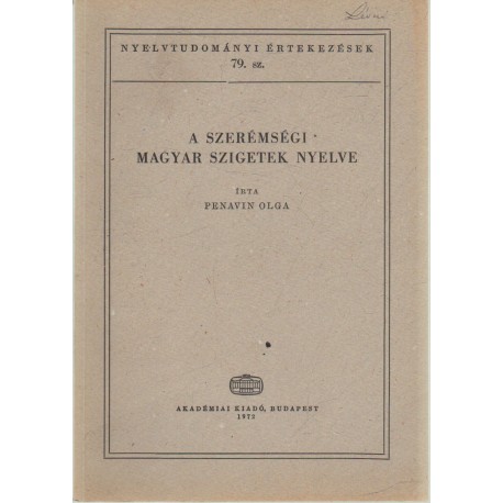 A Szerémségi magyar szigetek nyelve