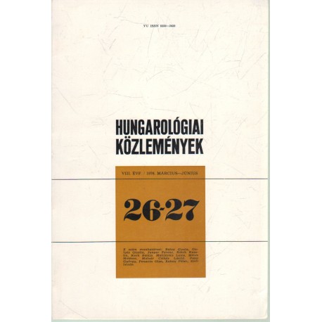 Hungarológiai közlemények 26-27