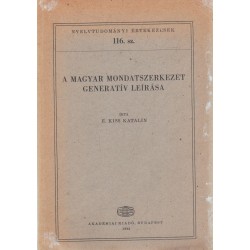 A magyar mondatszerkezet generatív leírása