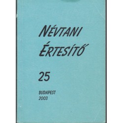 Névtani értesítő 25.