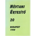 Névtani értesítő 20.