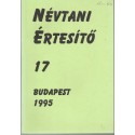 Névtani értesítő 17.