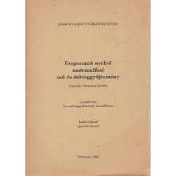 Eszperantó nyelvű matematikai szó és szöveggyűjtemény