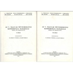 Az V. Magyar Névtudományi Konferencia előadásai I-II. (Miskolc, 1995. autusztus 28-30)