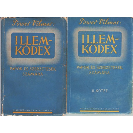 Illemkódex papok és szerzetesek számára 1-2.kötet