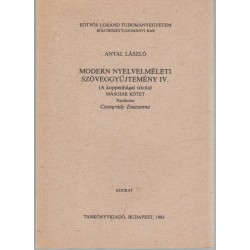 Modern nyelvelméleti szöveggyűjtemény IV. (A koppenhágai iskola) második kötet