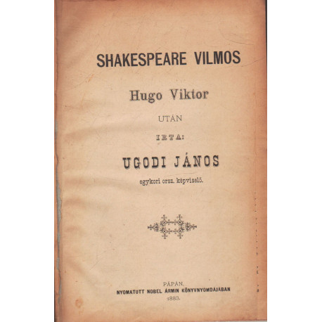Shakespeare Vilmos