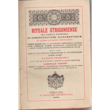 Rituale Strigoniense 1907